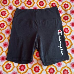 Champion Black Athletic Shorts with Elastic Waistband